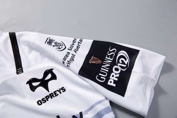 Maillot Rugby  Ospreys Exterieur 2017 2018 Blanc